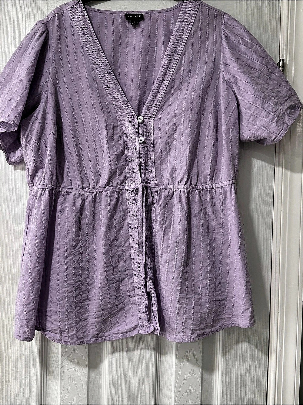 Torrid Button-Front V-Neck Blouse